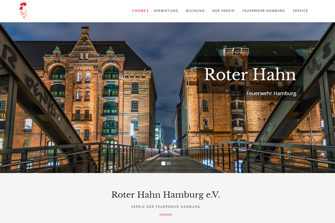 Screenshot unserer neuen Website